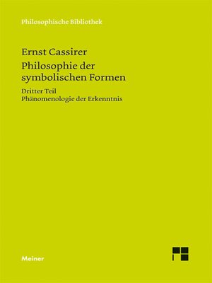 cover image of Philosophie der symbolischen Formen. Dritter Teil